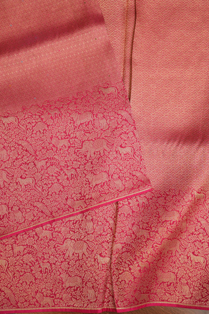 Shikargah Soft Banarasi Silk Saree–Pink
