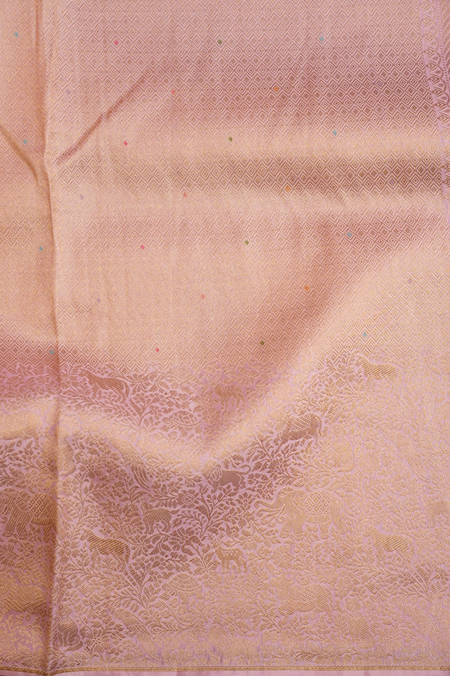 Shikargah Soft Banarasi Silk Saree–Light Pink