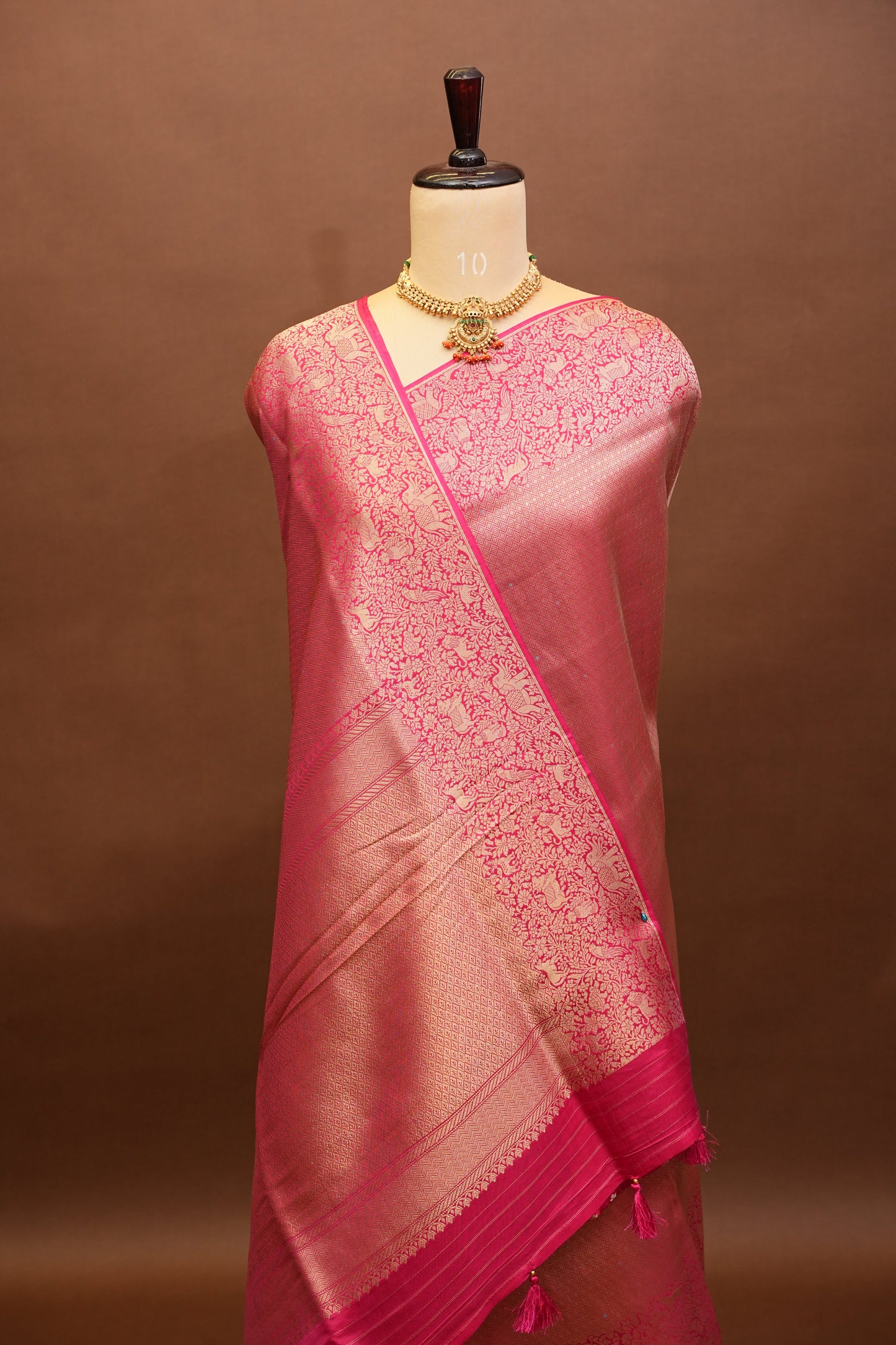 Shikargah Soft Banarasi Silk Saree–Pink