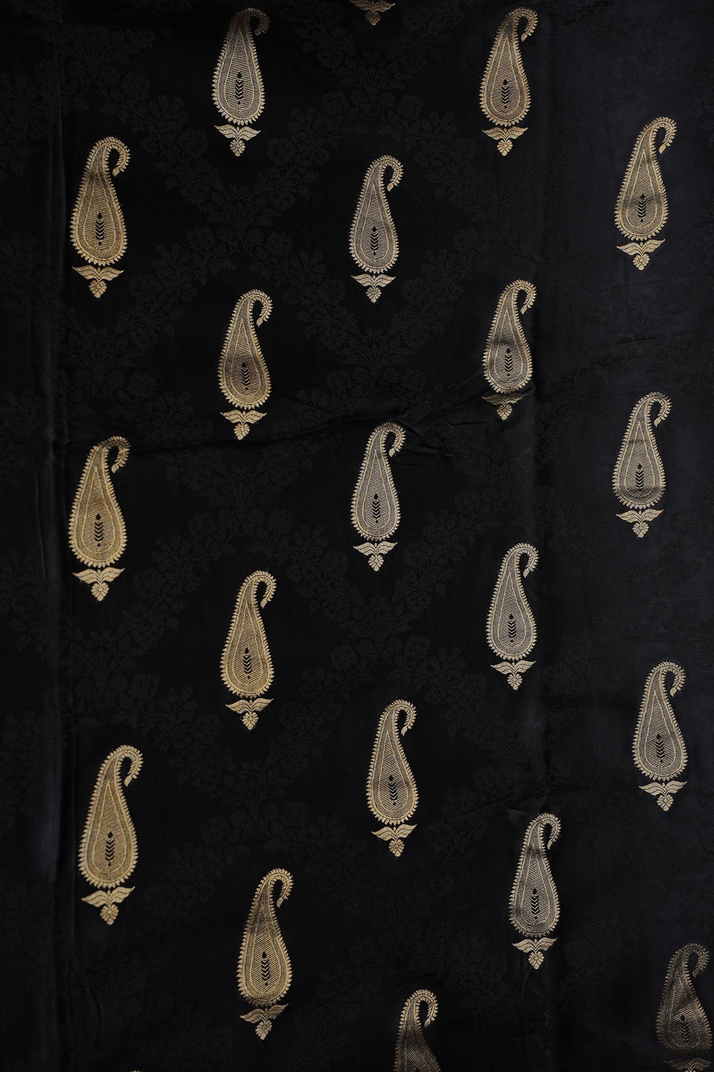 Banarasi Mashru Silk Saree - Black