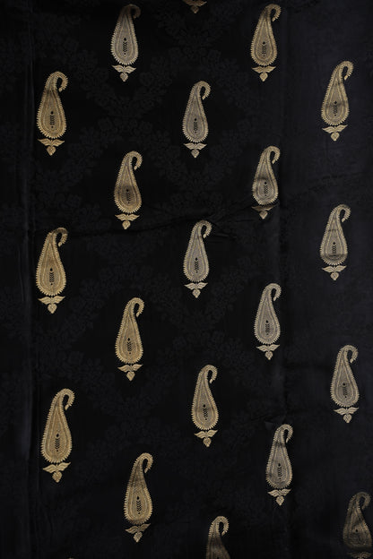 Banarasi Mashru Silk Saree - Black
