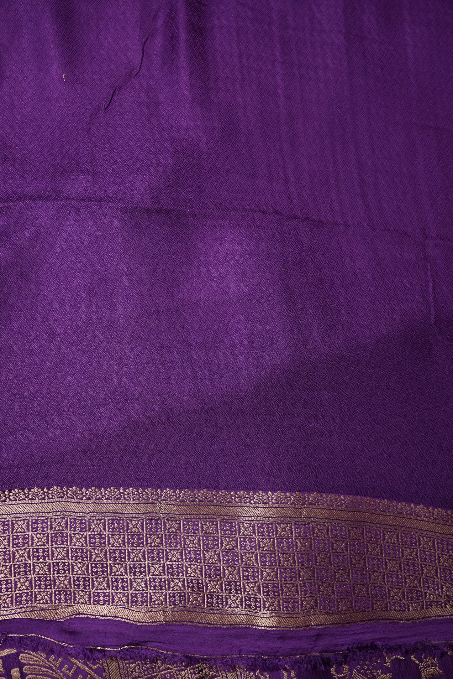 Banarasi Mashru Silk Saree - Purple