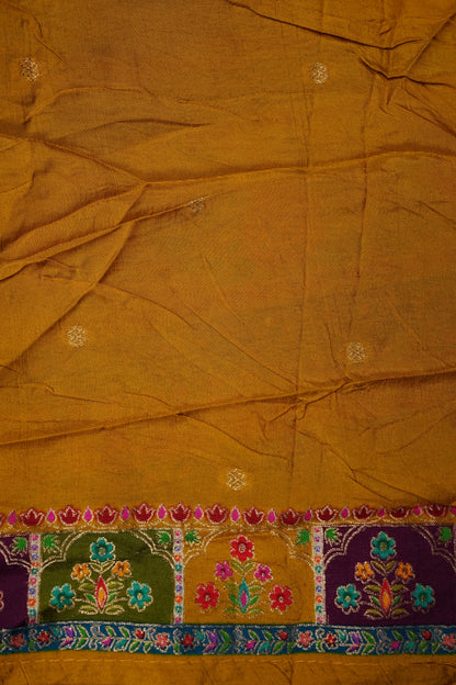 Kashmiri Pashmina Story Telling Banarasi Saree - Multicolor on Yellow