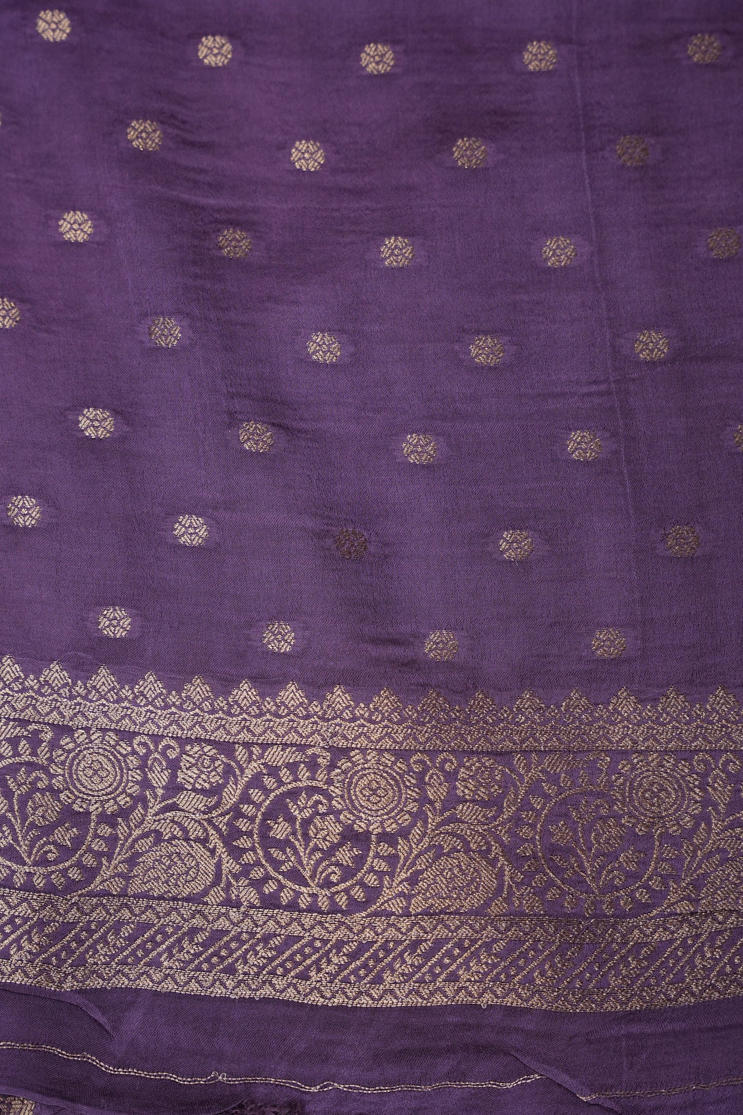 Geometric Mashru Silk Saree - Lilac