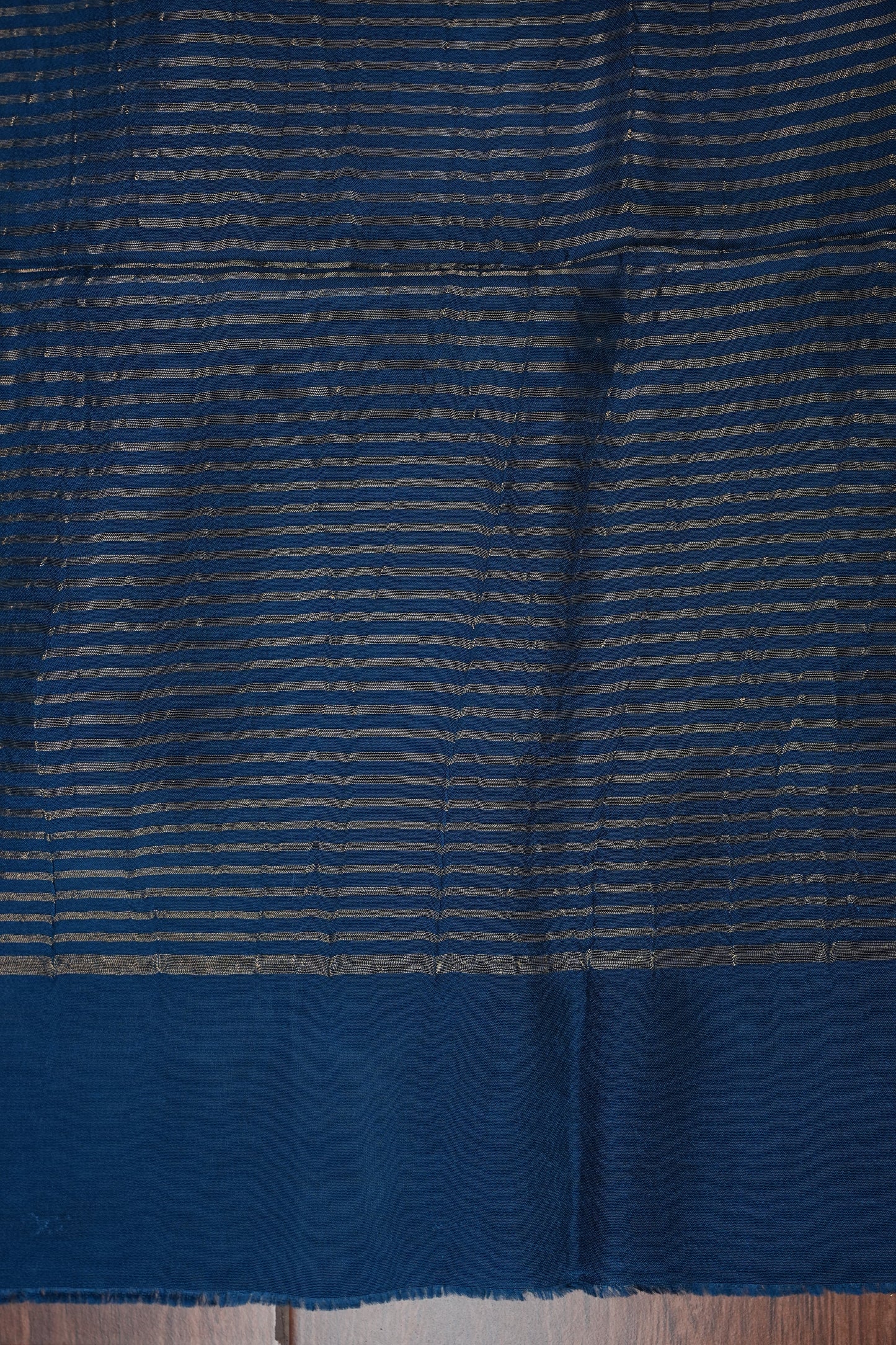 Crepe Silk Saree with Digital Kalamkari Print - Blue