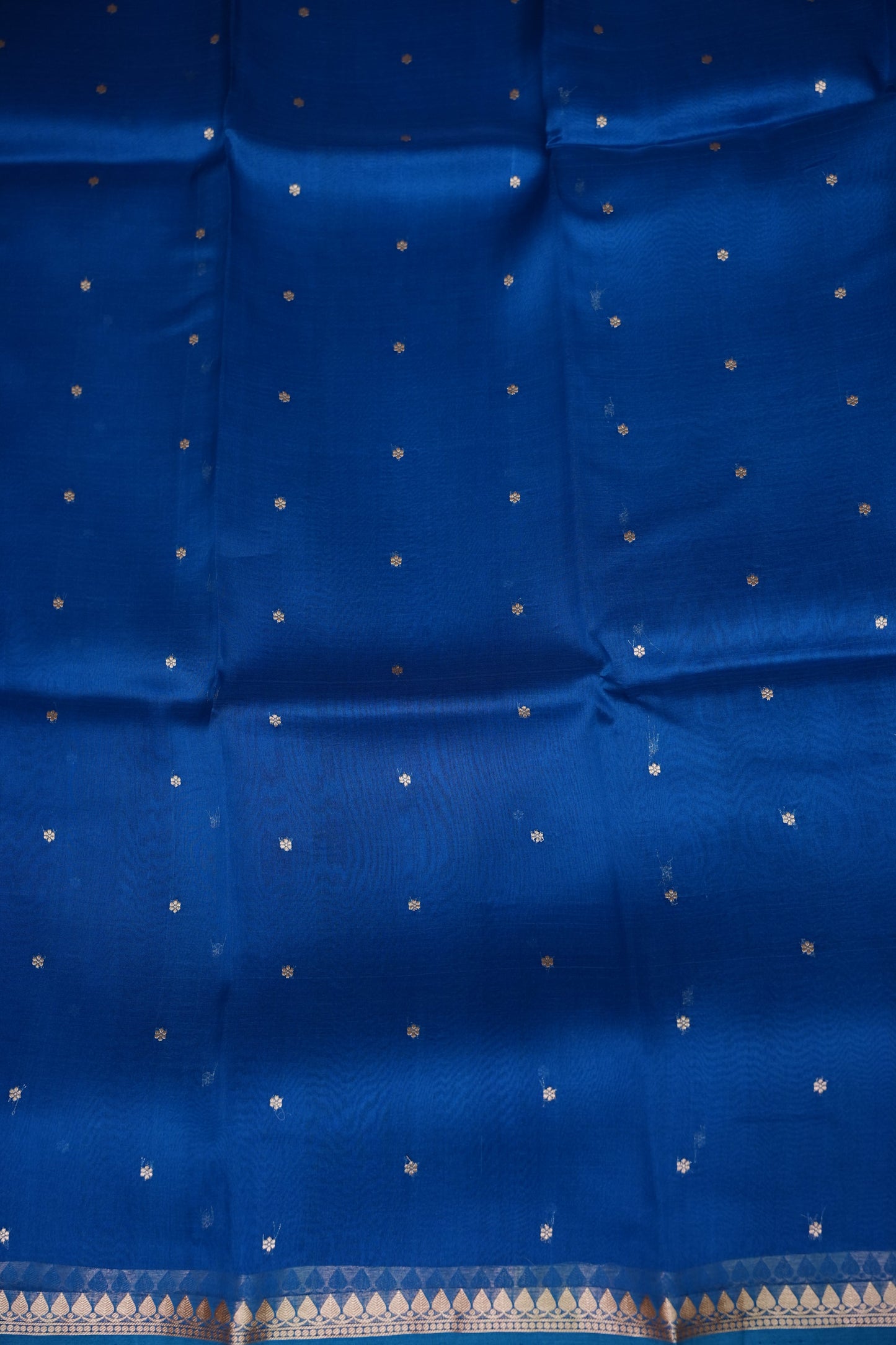 Blue Pure Organza Kora Banarasi Silk Saree|Silk Mark Certified