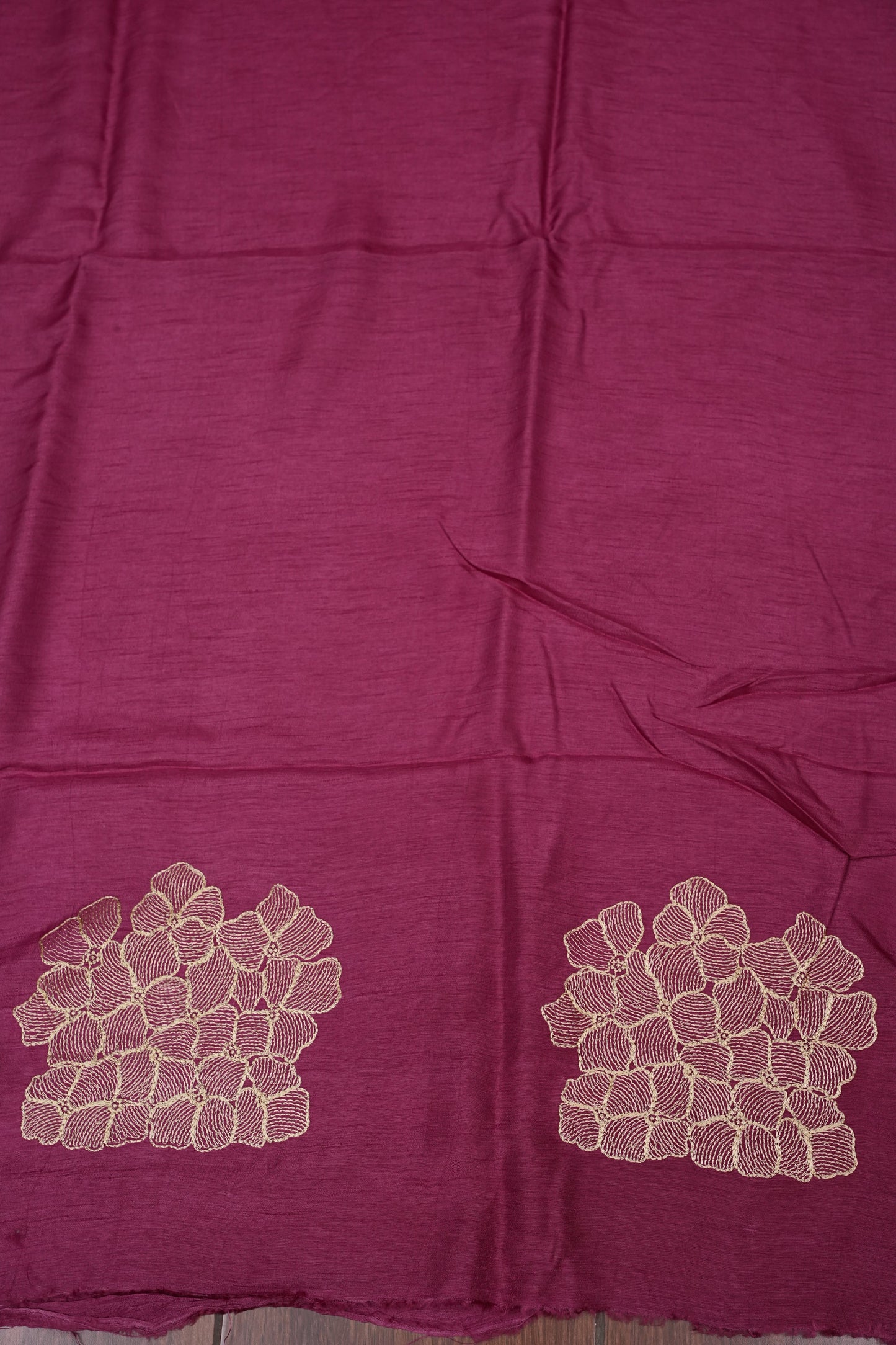 Tussar Banarasi Raw Silk Saree with Floral Zari Butta Weaving – Rose Pink