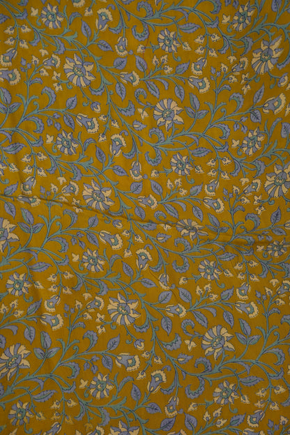 Crepe Silk Saree with Digital Kalamkari - Yellow