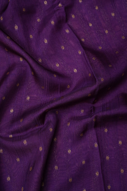 Tussar Banarasi Raw Silk Saree – Violet & Pink with Zari Border