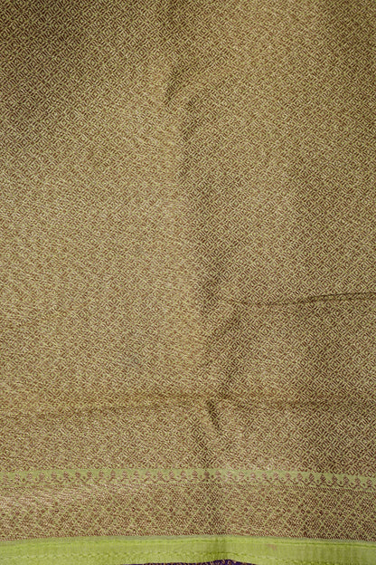 Tussar Banarasi Raw Silk Saree – Royal Purple & Pistachio Green