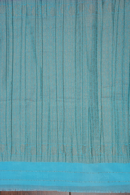 Georgette Silk Banarasi Saree - Candy Pink & Baby Blue