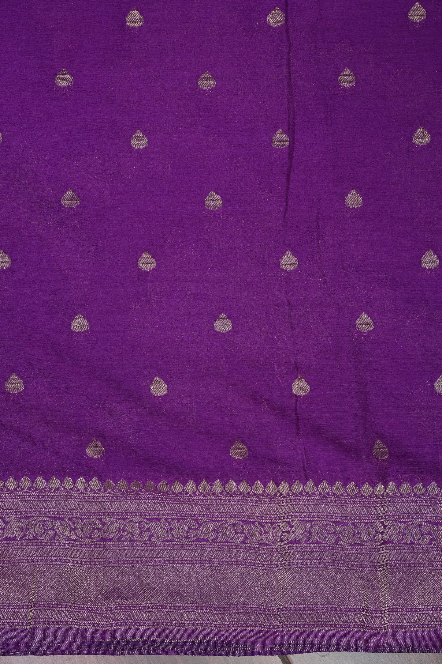 Georgette Silk Banarasi Saree - Violet