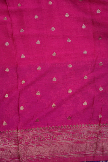 Georgette Silk Banarasi Saree - Violet & Pink