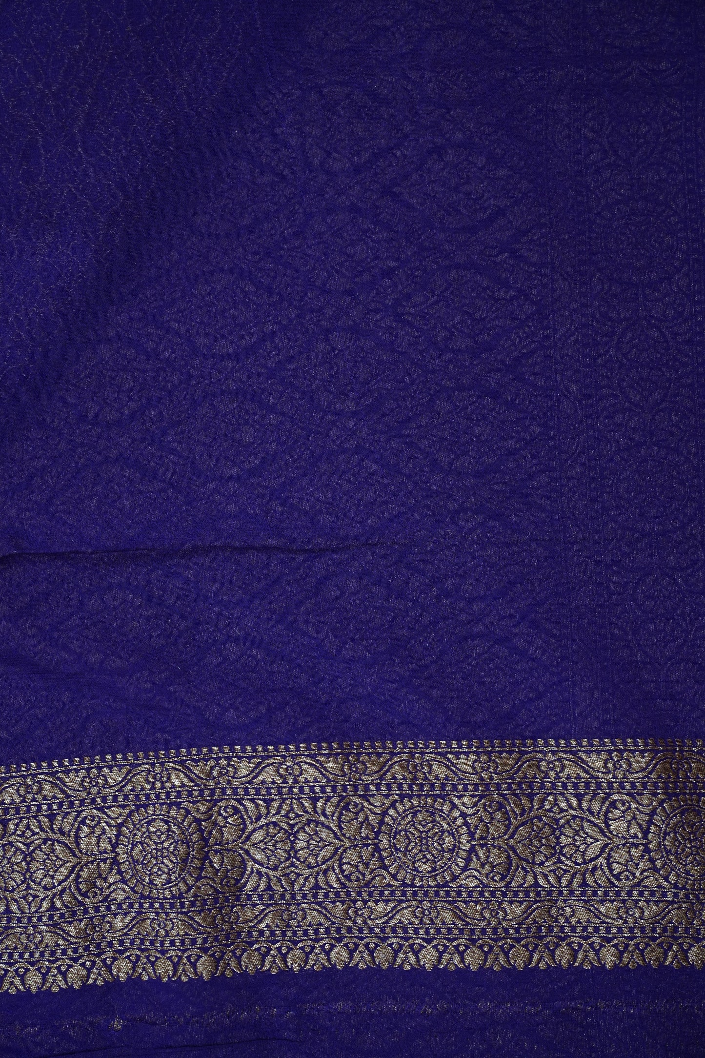 Pure Khadi Georgette Banarasi Saree - Yellow & Purple