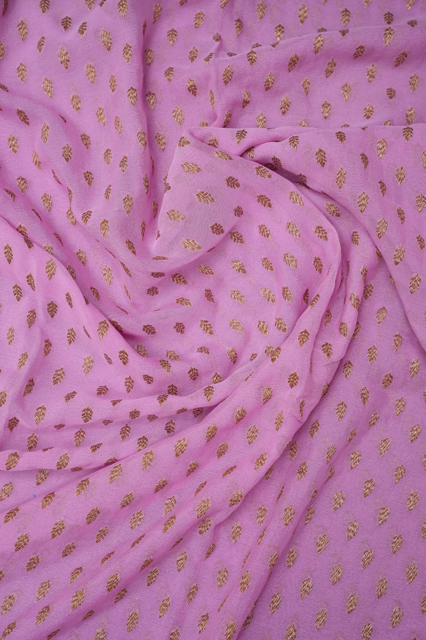 Pure Khadi Georgette Banarasi Saree - Pink & Purple