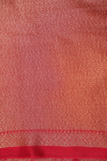 Tussar Banarasi Raw Silk Saree – Regal Red with Gold Mango Buttis