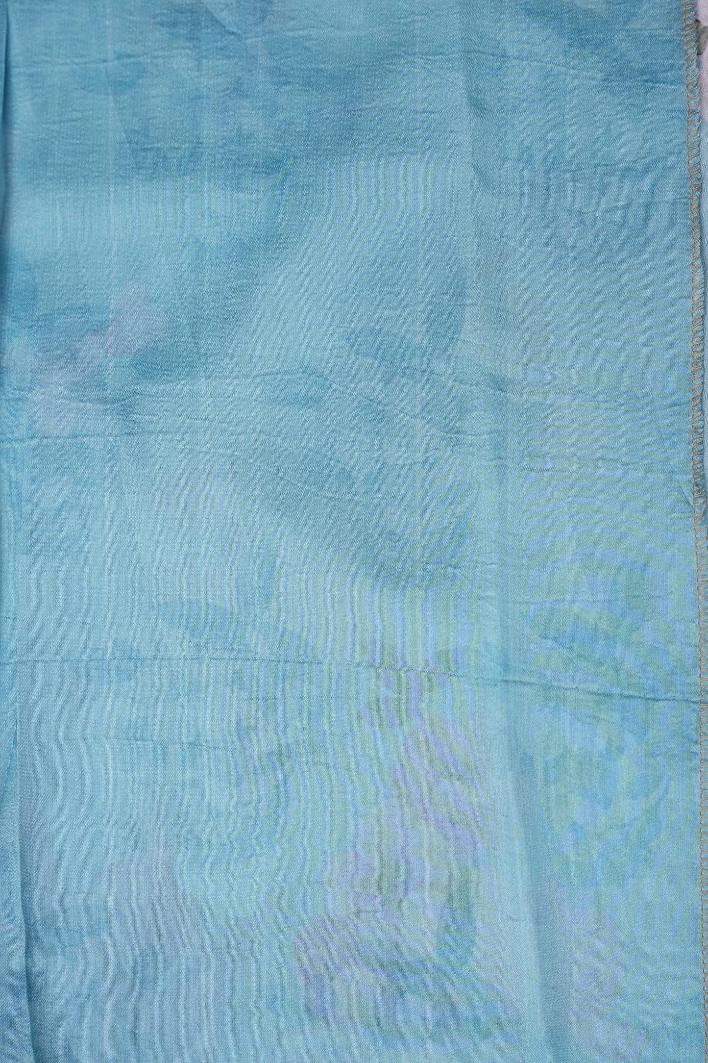 Powder Blue Kalamkari Tussar Silk Saree with Floral Digital Print