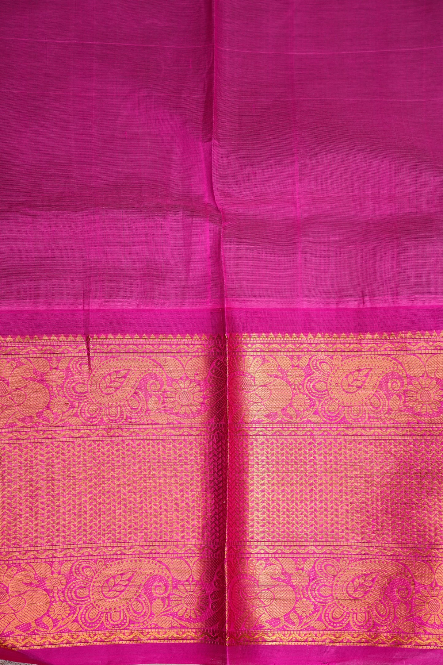 Pure Kuppadam Silk Cotton Saree - Teal Green with Pink
