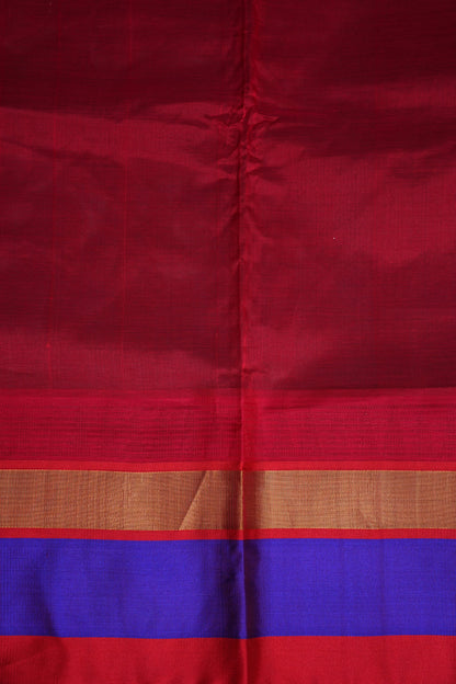 Pure Kuppadam Korvai Silk Cotton Pattu Saree-Yellow & Red