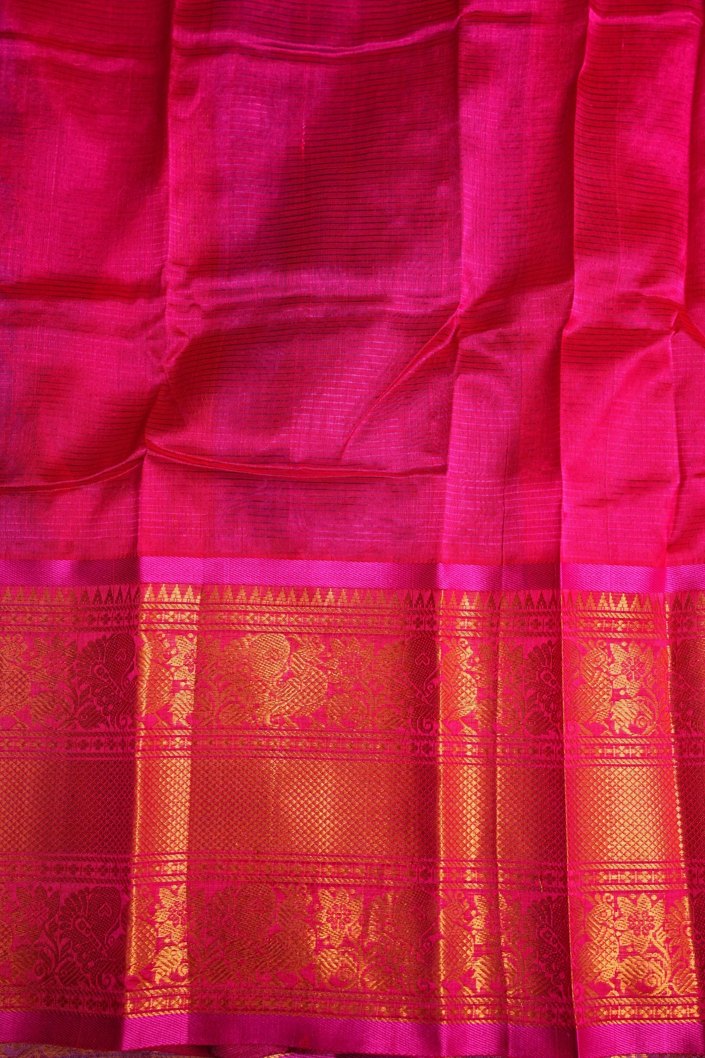 Mangalgiri Kuppadam Silk Cotton Pattu Saree - Lavender & Pink