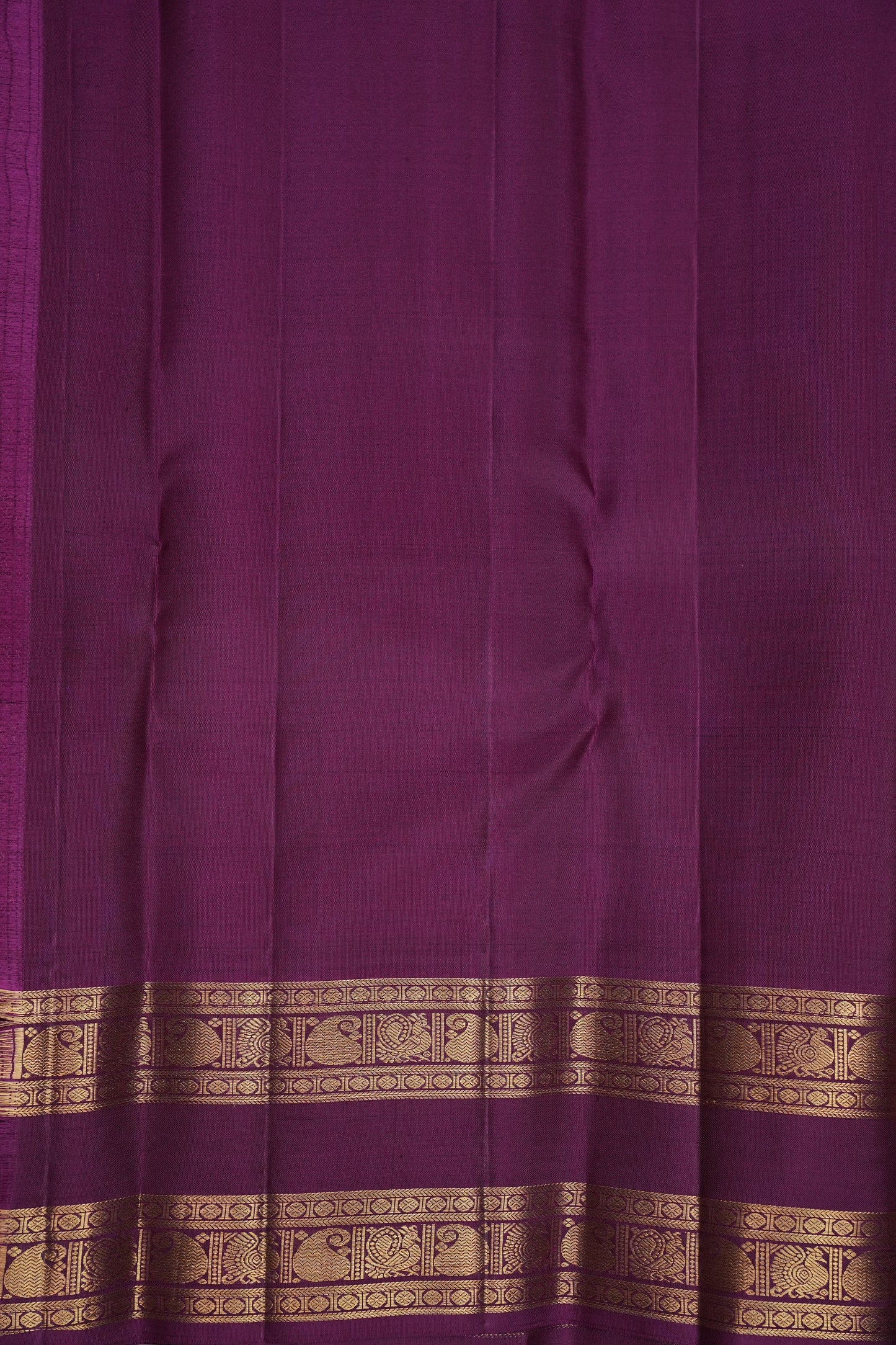 Vibrant Orange & Royal Purple Pure Kanchipuram Silk Saree | Silk Mark Certified