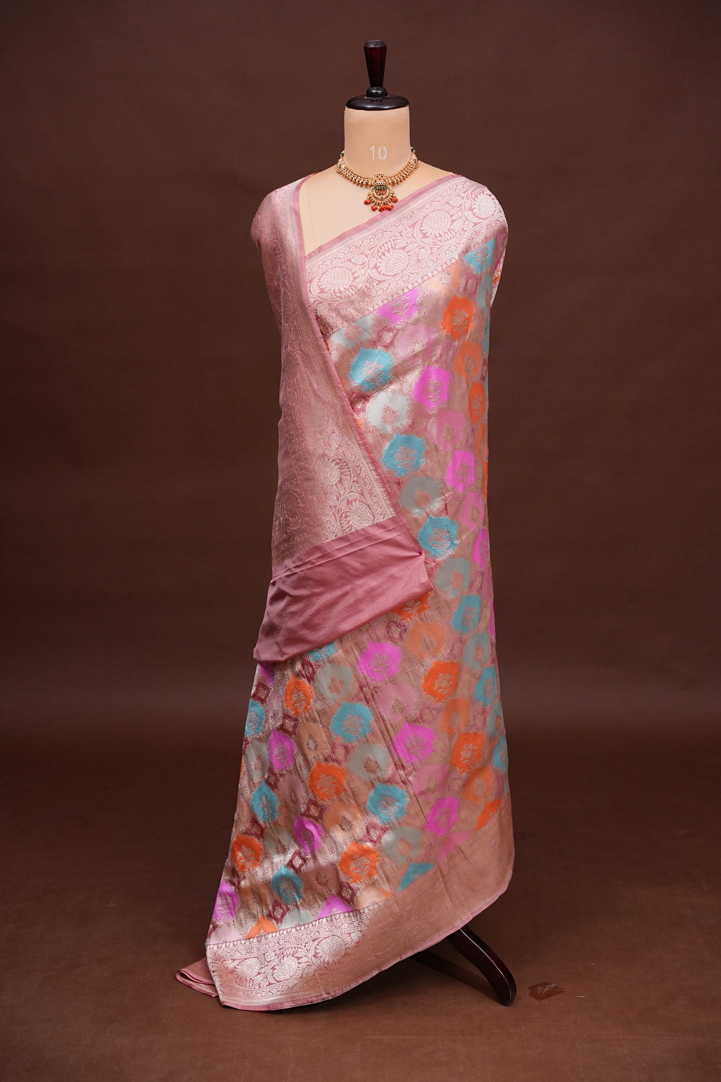Rangkat Pure Silk Katan Banaras Saree-Nude Shade|Silk Mark Certified