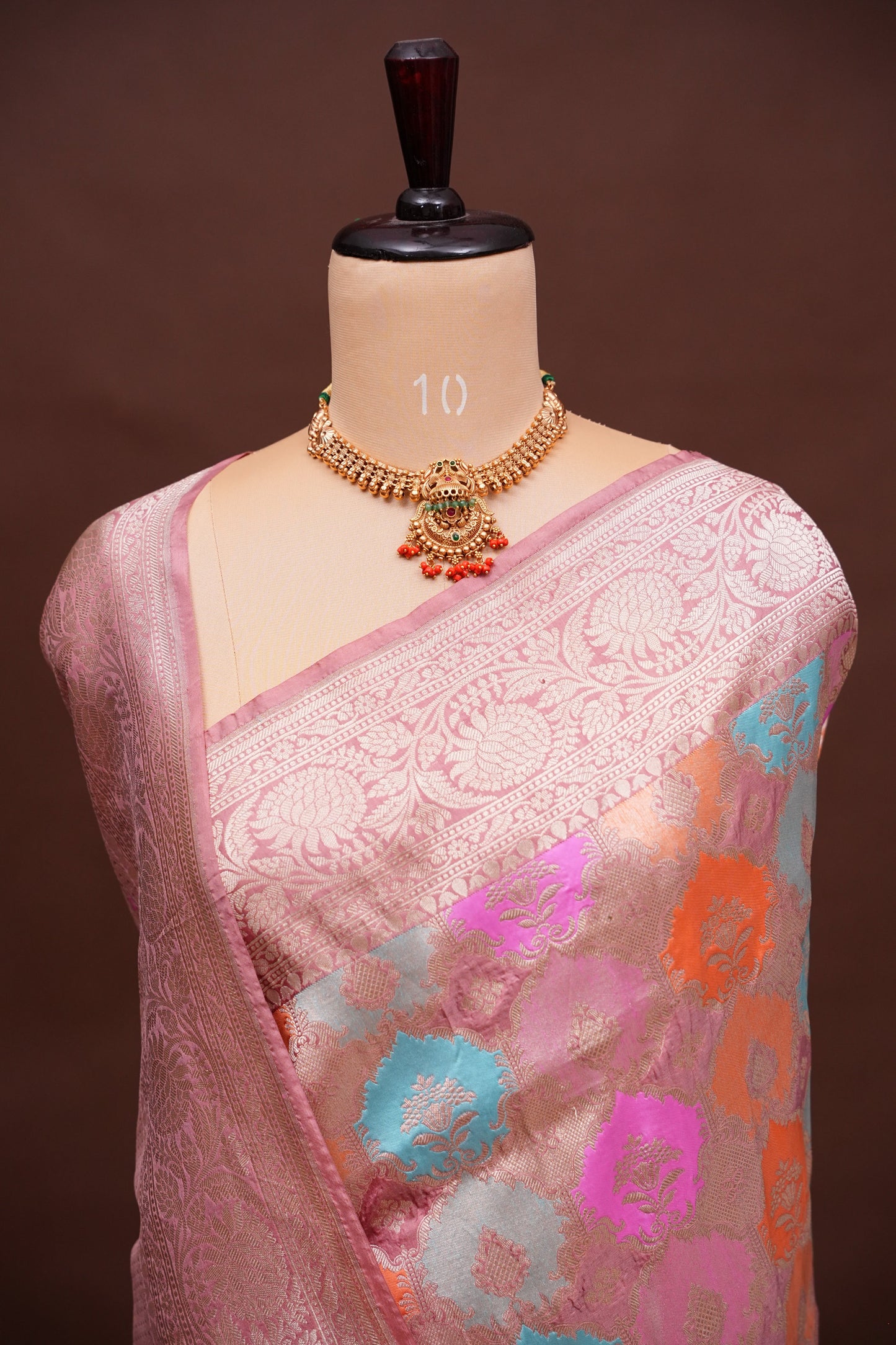 Rangkat Pure Silk Katan Banaras Saree-Nude Shade|Silk Mark Certified