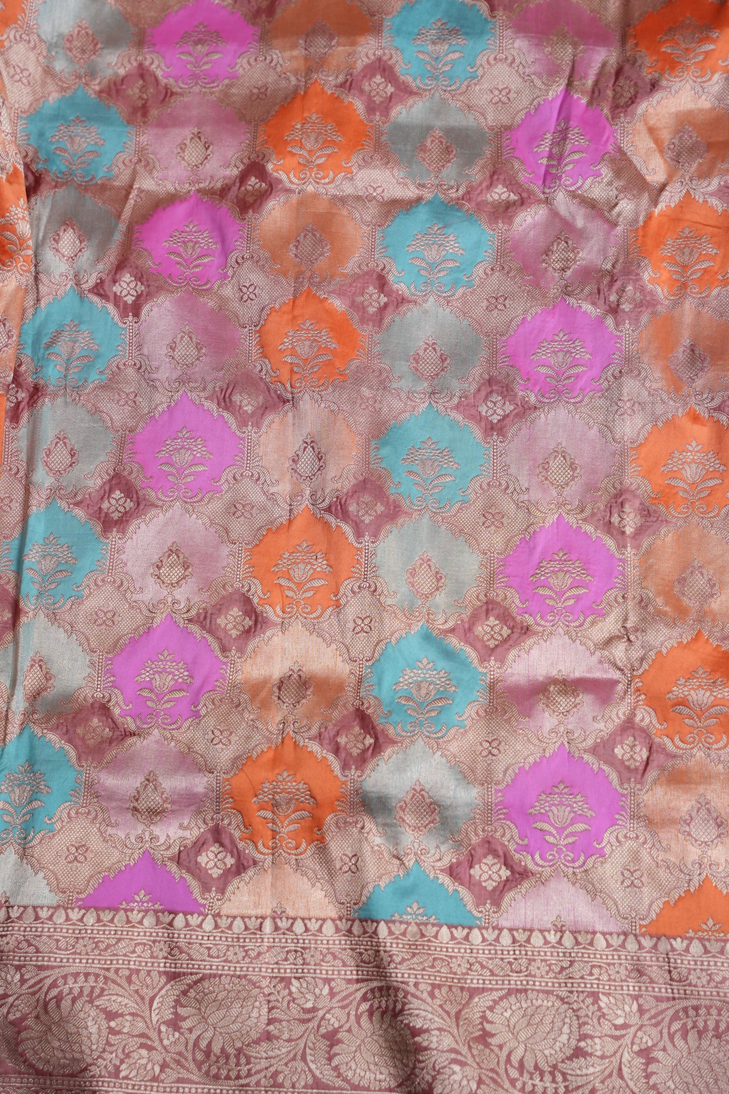 Rangkat Pure Silk Katan Banaras Saree-Nude Shade|Silk Mark Certified