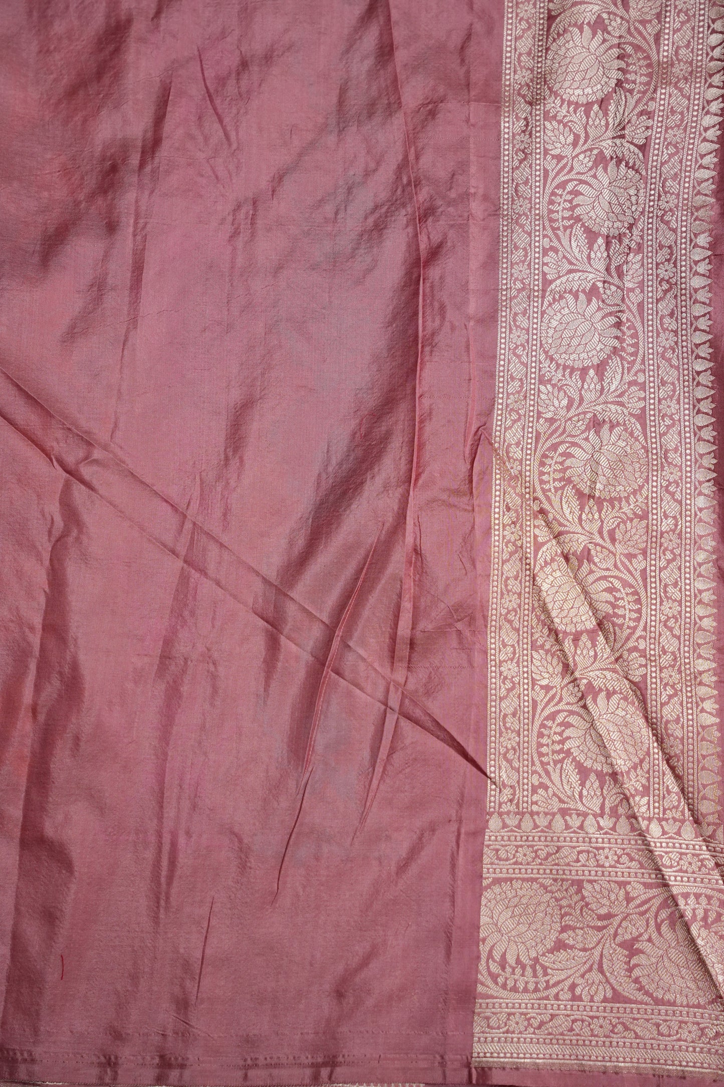 Rangkat Pure Silk Katan Banaras Saree-Nude Shade|Silk Mark Certified