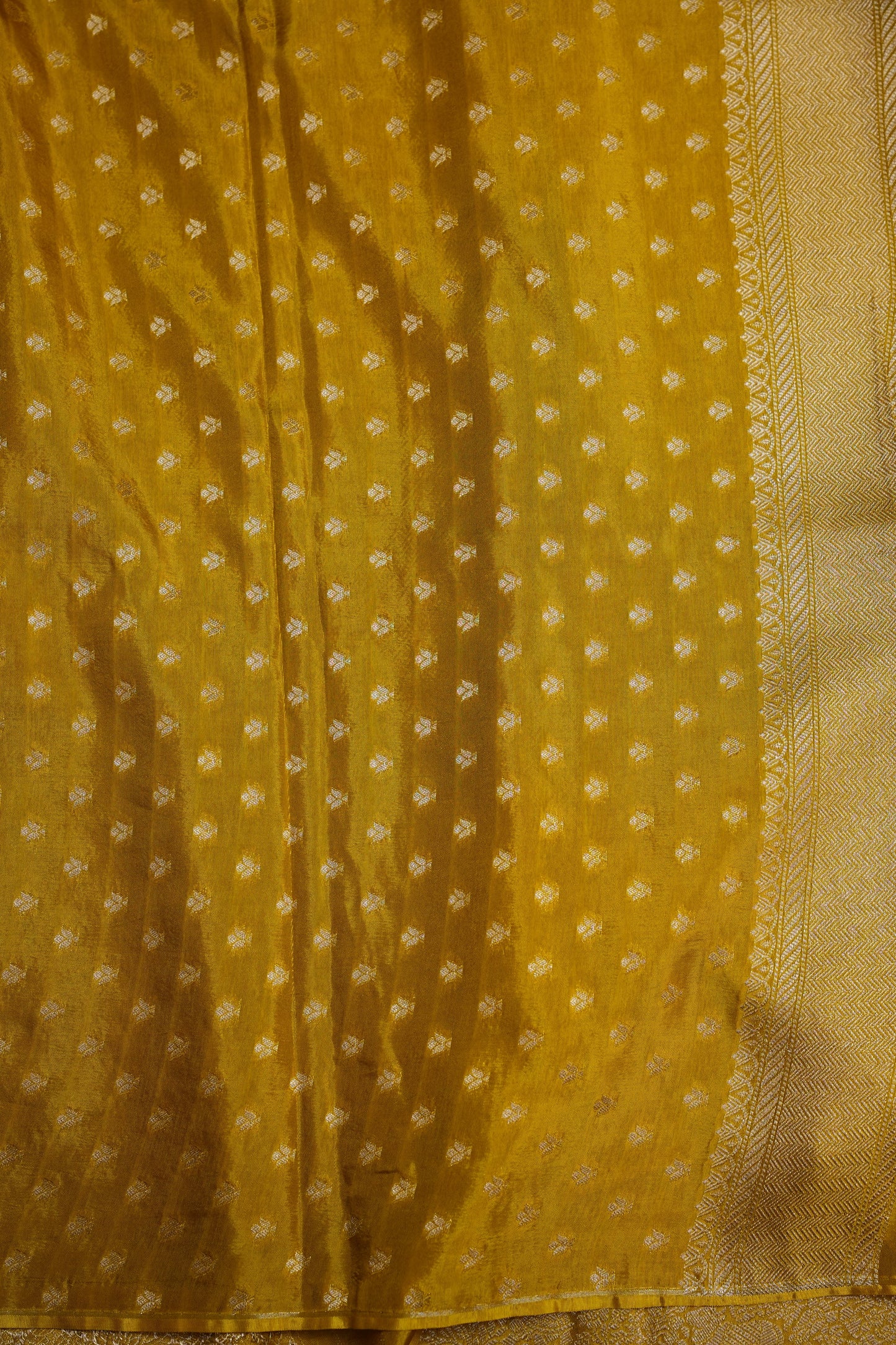 Shikargah Soft Banarasi Silk Saree–Yellow