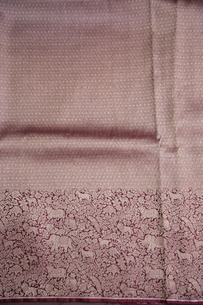 Shikargah Soft Banarasi Silk Saree–Wine