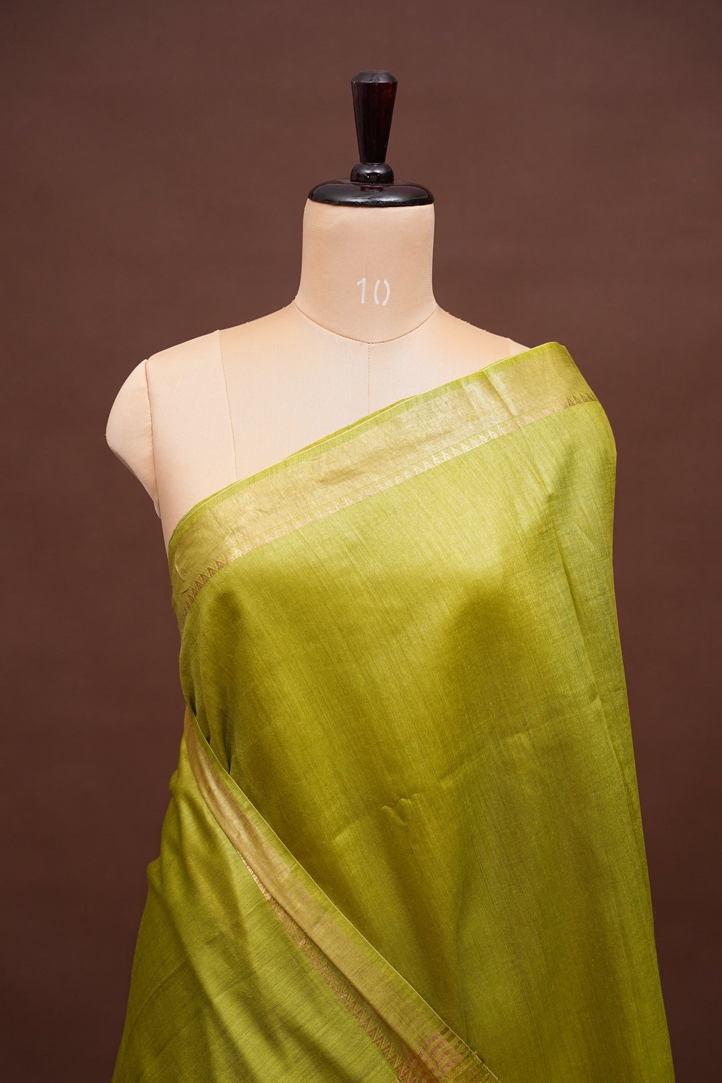 Plain Pure Tussar Silk Saree - Green
