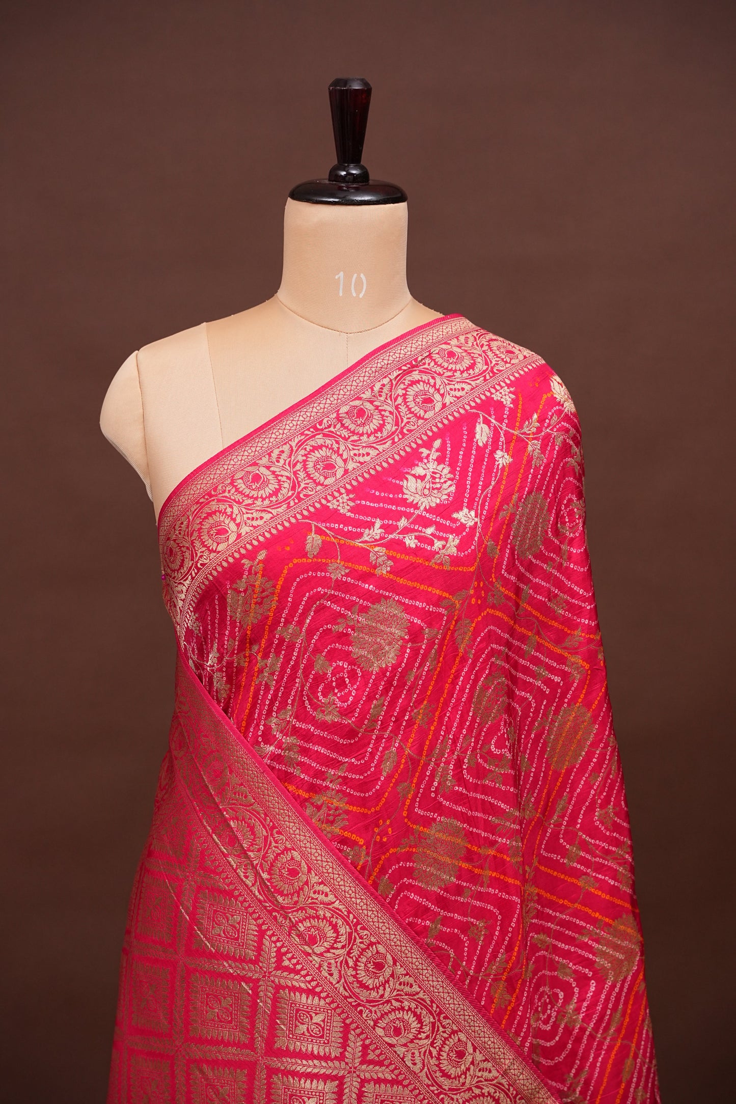 Kashmiri Pashmina Banarasi Story Telling Saree - Pink