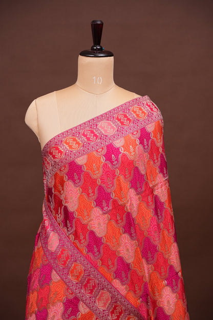 Kashmiri Pashmina Banarasi Story Telling Saree - Multicolored