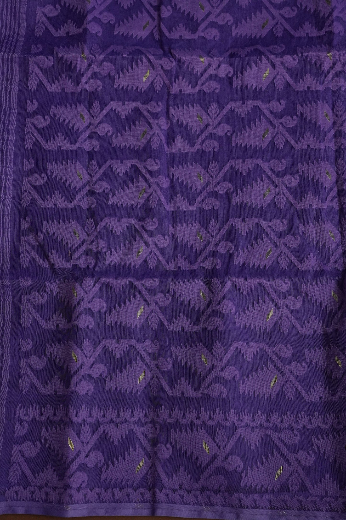 Handloom Jamdani Cotton Saree - Purple