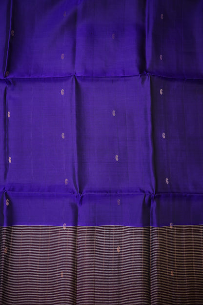 Pure Soft Silk Saree - Royal Blue with Deep Maroon