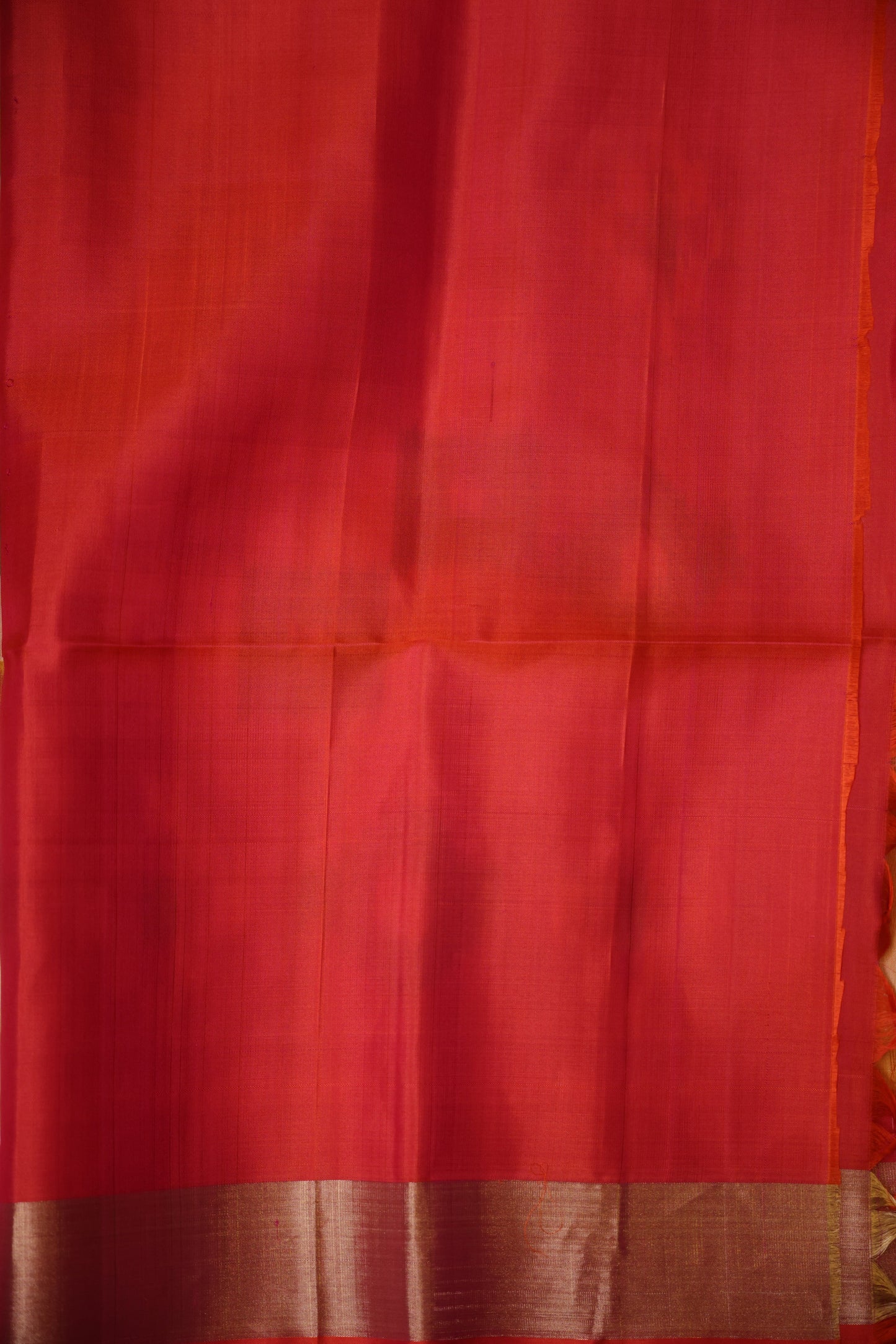 Pure Ikkat Soft Silk Saree - Beige & Orange