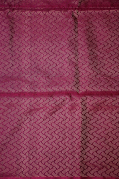 Pure Soft Silk Saree - Deep Bottle Green with Pink