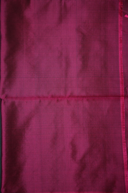 Pure Soft Silk Saree - Deep Bottle Green with Pink