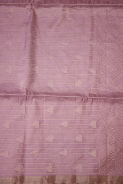 Pure Soft Silk Saree- Steel Blue & Blush Pink