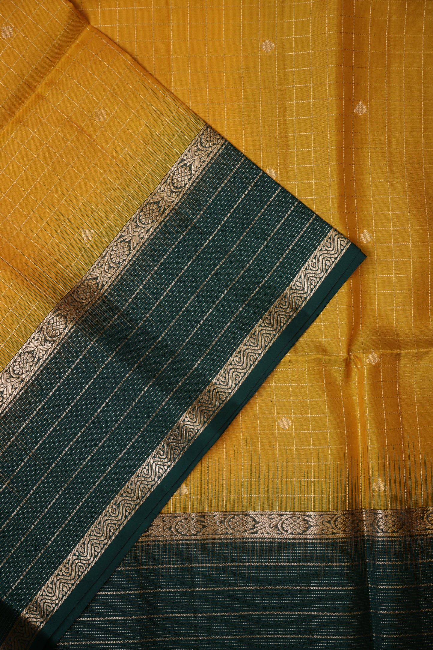 Pure Soft Silk Saree -  Yellow & Green