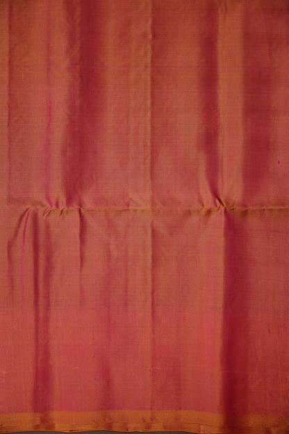 Pure Soft Silk Saree - Bottle Green & Orange