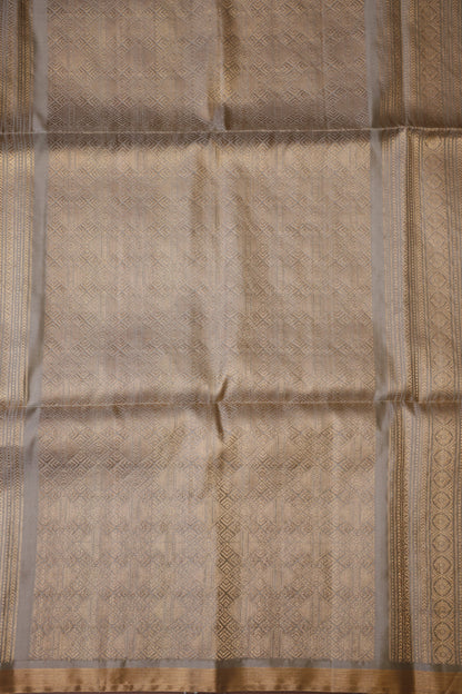 Pure Soft Silk Saree - Mint Green and Ivory Champagne