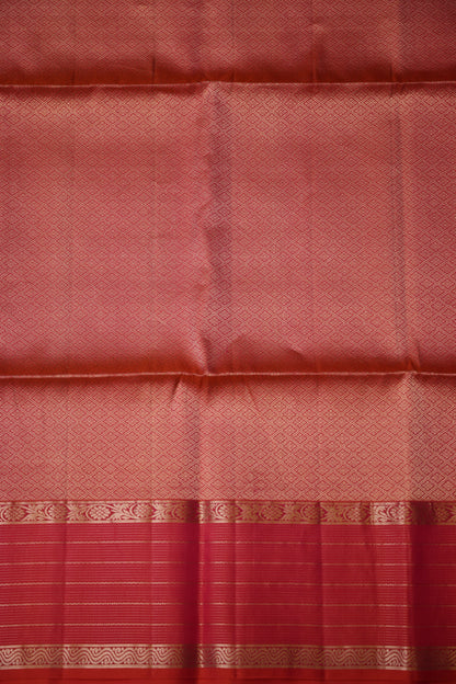 Pure Soft Silk Saree - Deep Purple with Pink & Orange