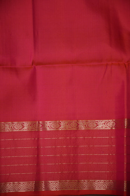 Pure Soft Silk Saree - Deep Purple with Pink & Orange