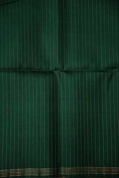Pure Soft Silk Saree - Rani Pink & Bottle Green