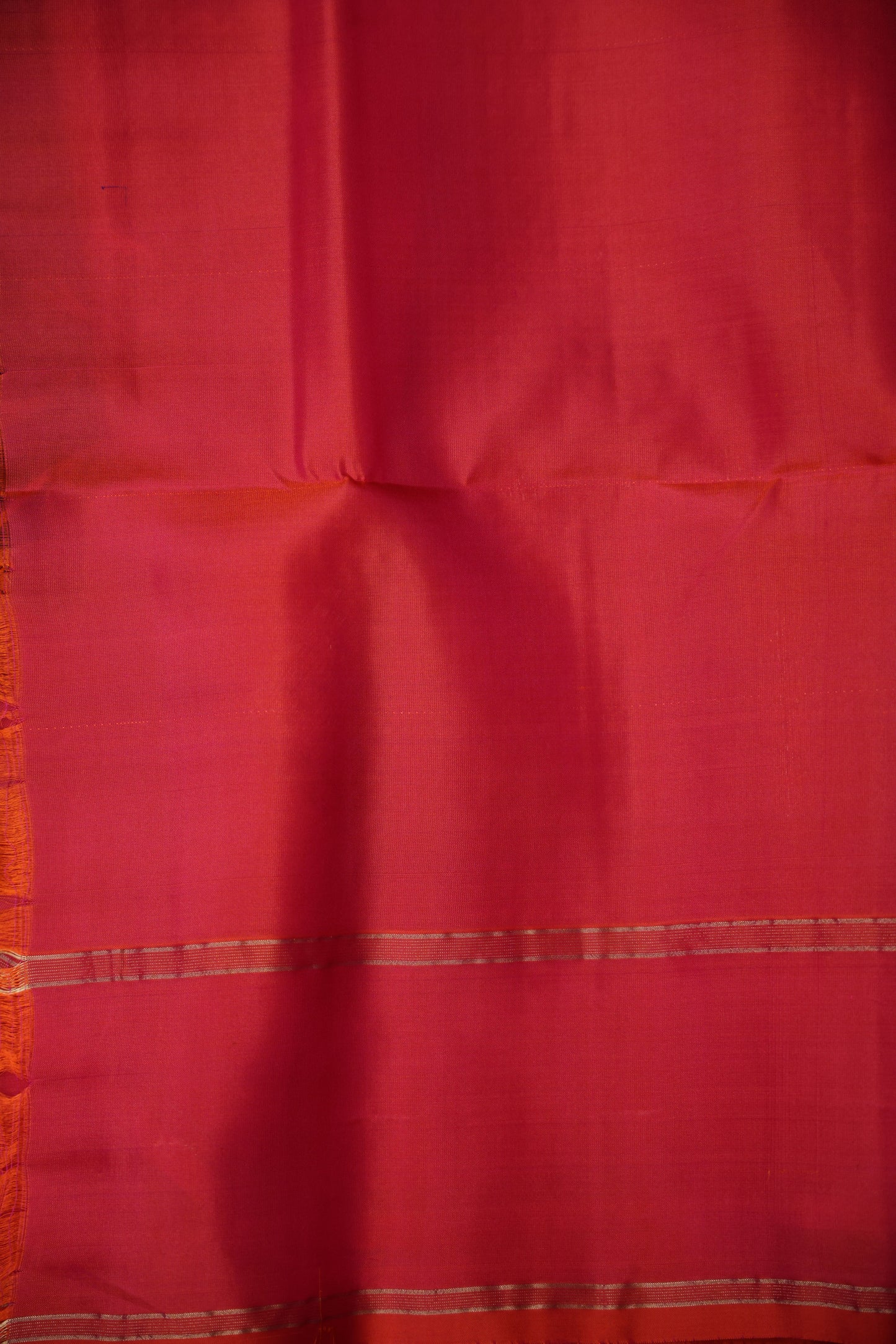 Pure Soft Silk Saree - Royal Blue with Pink and Orange