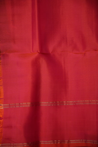 Pure Soft Silk Saree - Royal Blue with Pink and Orange